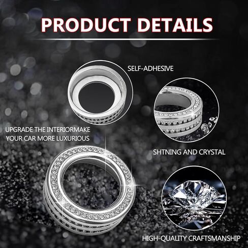 Bling Car Accessory for Ford Explorer,Crystal Car Side Light Switch Knob Cover for Ford Explorer 2020 2021 2022 2023 2024 2025. in Kuwait