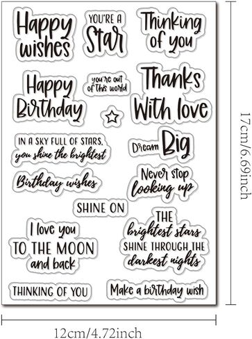 آيات عيد ميلاد Arbuya ، طوابع واضحة لصنع البطاقات ، ودش الأطفال حديثي الولادة ، طوابع السيليكون ، أقوال الدراسات العليا ، طوابع مطاطية لعلامات الهدايا. in Kuwait