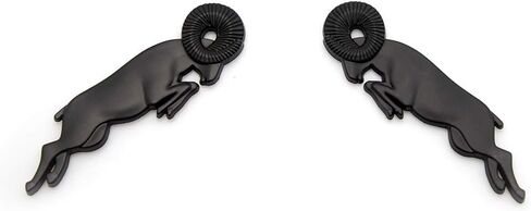 2Pc 3D Car Emblem for Leaping Ram Body Fender Emblem Premium Car Nameplates for Ram 1500 (Black) in Saudi Arabia