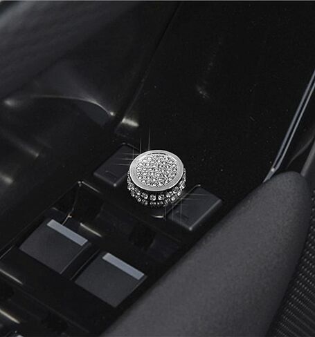 Bling Interior Gear Mode knob Stickers Decoration Stickers Rhinestone Accessories Fit for Land Rover Range Rover Velar 2017-2020 Applique Wreath (Gear Mode knob Stickers + Circle) in Kuwait