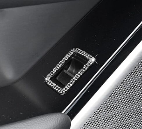 Bling Interior Gear Mode knob Stickers Decoration Stickers Rhinestone Accessories Fit for Land Rover Range Rover Velar 2017-2020 Applique Wreath (Gear Mode knob Stickers + Circle) in Kuwait