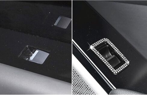 Bling Interior Gear Mode knob Stickers Decoration Stickers Rhinestone Accessories Fit for Land Rover Range Rover Velar 2017-2020 Applique Wreath (Gear Mode knob Stickers + Circle) in Kuwait