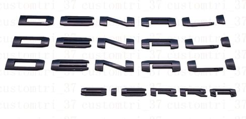 4PCS KIT 2019 2020 2021 Sierra Denali Letters Emblems Gloss Black 1500 HD 2500 HD 3500 HD AT4 PARGE BASTION OF SIERA DENALI in Saudi Arabia