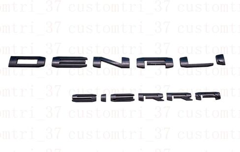 4PCS KIT 2019 2020 2021 Sierra Denali Letters Emblems Gloss Black 1500 HD 2500 HD 3500 HD AT4 PARGE BASTION OF SIERA DENALI in Saudi Arabia