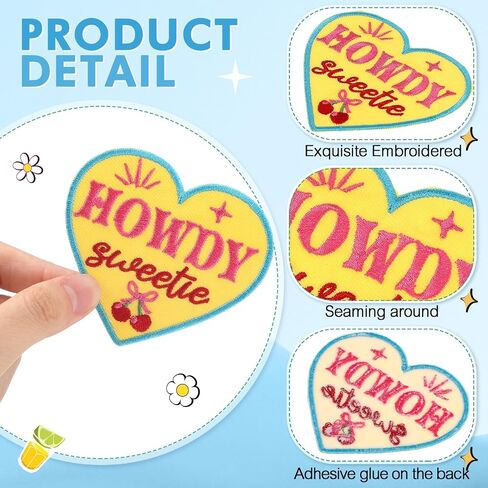 Lyrow 18 Pcs Funny Embroidered Trucker Hat Patches Vintage Trucker Hat Patches Iron DIY Funny Embroidery Patch for Girl Women DIY Accessories in Saudi Arabia