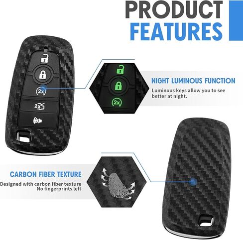 2 PCS مفتاح Cover Cover Case متوافق مع Ford Forg in Kuwait