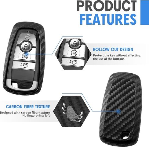 2 PCS مفتاح Cover Cover Case متوافق مع Ford Forg in Kuwait