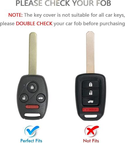 OFFCURVE Key Fob Cover with Keychain for Honda, Full Protective Car Key Case Holder for Honda Accord Accord Crosstour CR-V Civic Element Pilot Key Fob Keyless Entry Remote Car Accessories, White in Saudi Arabia