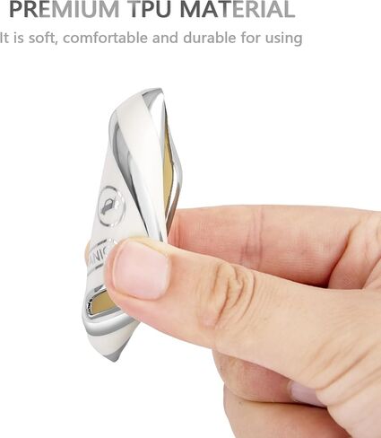 OFFCURVE Key Fob Cover with Keychain for Honda, Full Protective Car Key Case Holder for Honda Accord Accord Crosstour CR-V Civic Element Pilot Key Fob Keyless Entry Remote Car Accessories, White in Saudi Arabia