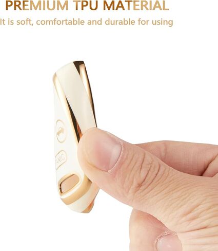 OFFCURVE Key Fob Cover with Keychain for Honda, Full Protective Car Key Case Holder for Honda Accord Accord Crosstour CR-V Civic Element Pilot Key Fob Keyless Entry Remote Car Accessories, White in Saudi Arabia