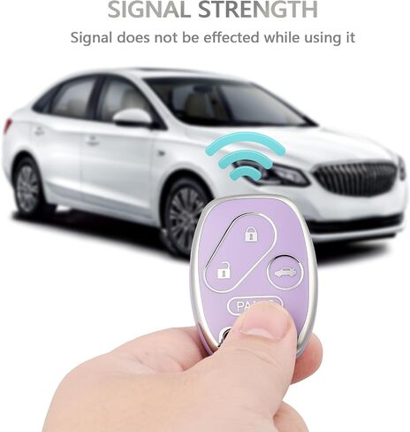 OFFCURVE Key Fob Cover with Keychain for Honda, Full Protective Car Key Case Holder for Honda Accord Accord Crosstour CR-V Civic Element Pilot Key Fob Keyless Entry Remote Car Accessories, White in Saudi Arabia