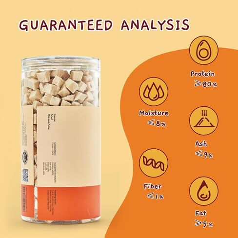 Jungle Calling Freeze Dried Dog & Cat Treats, Single Ingredient Duck Treats for Cats Dogs, High Protein Food Topper Duck Cube Cat Treats, Snacks for Training Duck Bites, 9.17 oz in Kuwait