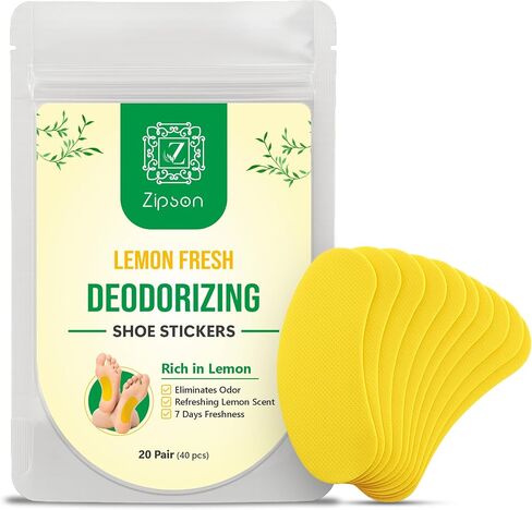 Natural Shoe Deodorant Stickers Odor Remover Patches for Shoes & Slippers, Long-Lasting Fresh Scent, Eliminates Bad Smell, Easy to Use – 20 Count Pack in Saudi Arabia