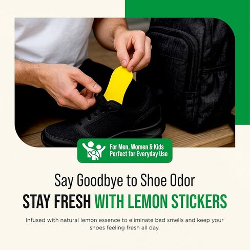 Natural Shoe Deodorant Stickers Odor Remover Patches for Shoes & Slippers, Long-Lasting Fresh Scent, Eliminates Bad Smell, Easy to Use – 20 Count Pack in Saudi Arabia