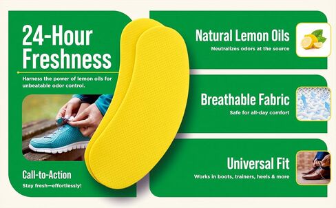 Natural Shoe Deodorant Stickers Odor Remover Patches for Shoes & Slippers, Long-Lasting Fresh Scent, Eliminates Bad Smell, Easy to Use – 20 Count Pack in Saudi Arabia