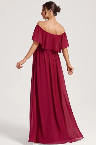 Ruffles Maternity Dresses Formal 2025 Long Chiffon Maternity Maxi Dress Summer TN347 in Saudi Arabia