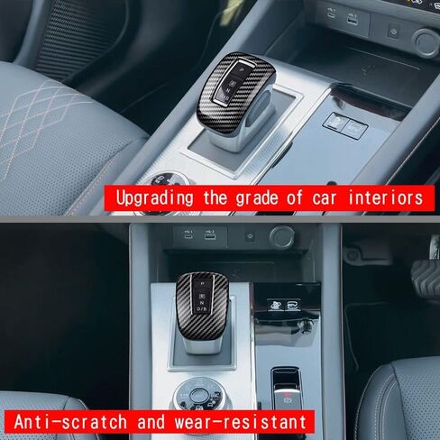 غطاء مقبض المعدات Car Cover Cover Automatic Transmission Trim for Mitsubishi Outlander 2023 2024 2025 Accesories ، ABS Carbon Carbon Pattern (Black) in Kuwait
