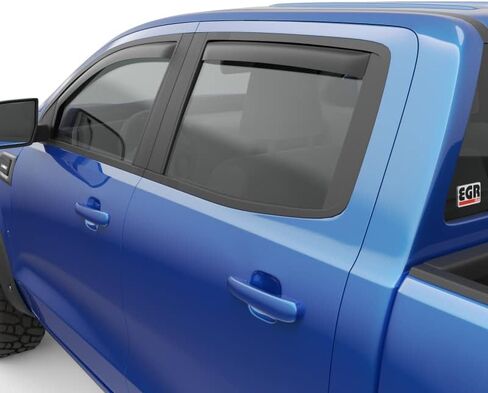 EGR 573555 Window Visors Full Set Truck Accessory With Smooth Matte Finish, Compatible For Select 2019 to 2022 Ford Ranger Models in Kuwait