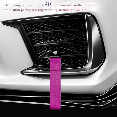 Racing Tow Strap, Car Modification JDM Sports Bumper Decorative Traction Rope Trailer Belt, High Strength Nylon Universal Towing Strap Trailer Hook for Front or Rear Bumper (Fishes Black) in Kuwait