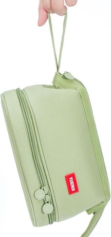 Pencil Case - 2-Layer Large Capacity Pencil Pouch with Sturdy Zipper, Big Aesthetic Stationery Pen Pouch with Handle, College Pencil Storage Box Organizer Makeup Bag for Women & Men(Black) in Kuwait