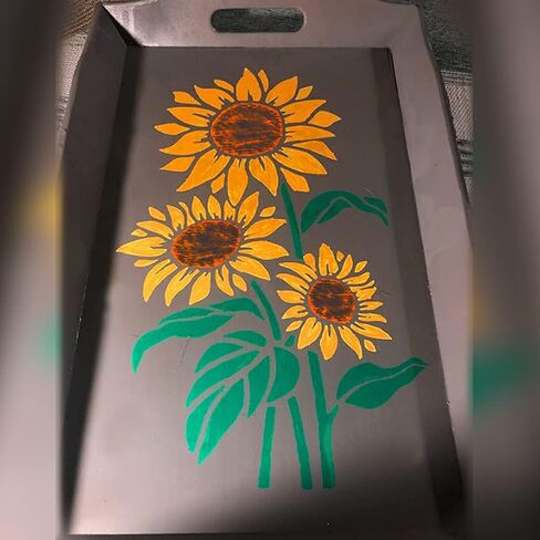 Large Hydrangea Stencil for Painting on Wood, Canvas, Paper, Fabric, Walls and Furniture - 16x12 Inches - Flower Stencil - Reusable DIY Art and Craft Stencils in Saudi Arabia