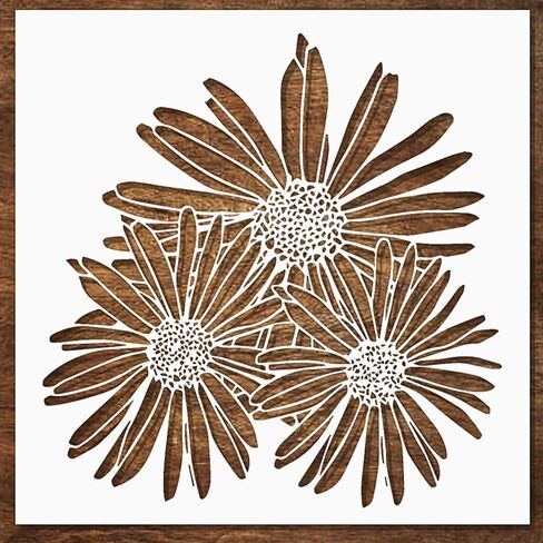Large Hydrangea Stencil for Painting on Wood, Canvas, Paper, Fabric, Walls and Furniture - 16x12 Inches - Flower Stencil - Reusable DIY Art and Craft Stencils in Saudi Arabia