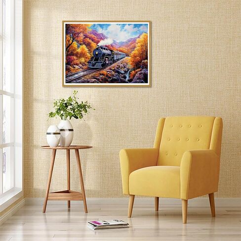Reofrey DIY Diamond Art Kits for Adults Guitar, Landscape Full Drill Round Rhinestone Diamond Painting Kits, Cross Stitch Embroidery Canvas for Crafts Home Wall Decor 30x40cm in Saudi Arabia