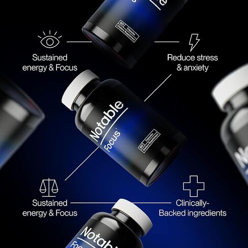 Poncable Focus ™ - Breakthrough Cethoritive Enhancer - معززات الدوبامين الحاصلة على براءة اختراع من أجل الدافع والتركيز والذاكرة | بدعم من 100+ الدراسات | ملحق nootropic سريع المفعول (60 كبسولة) in Kuwait
