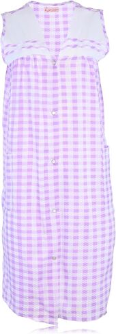 جيفريكو غطس للنساء للنساء السوستة الأمامية Housecoat Lounger Duster House Dress in Kuwait