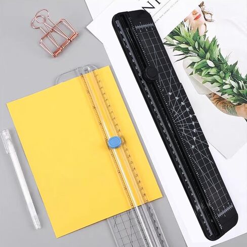 2pcs شريط قطع الورق ، 12 بوصة محمولة الورق المحمولة ، القطع المستقيمة المقصلة ، قطع الورق المقوى لورق الورق فينيل ملصق الورق الورق (الأخضر) in Kuwait