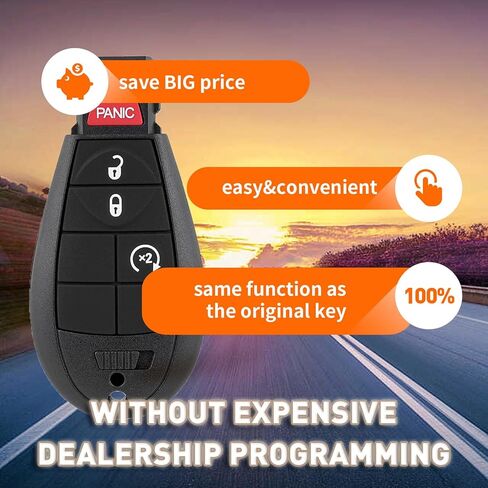 KEY KEY FOB REMOTE REMOTE KIT FITS لـ DODGE RAM 1500 2500 3500 2013 2014 2015 2015 2017 GQ4-53T ANKELL ENTRENT CROTER in Saudi Arabia