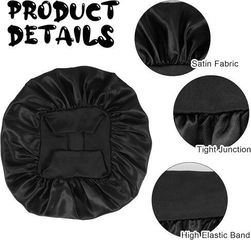 3 PCS Satin Bonnets for Kids,Toddler Silk Bonnet,Kid Satin Silk Hair Bonnet,Child Sleeping Cap with Elastic Band for Sleeping Kids Girls Boys Baby Toddler in Saudi Arabia