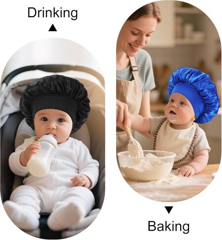 3 PCS Satin Bonnets for Kids,Toddler Silk Bonnet,Kid Satin Silk Hair Bonnet,Child Sleeping Cap with Elastic Band for Sleeping Kids Girls Boys Baby Toddler in Saudi Arabia