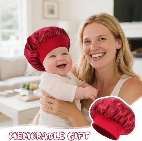 3 PCS Satin Bonnets for Kids,Toddler Silk Bonnet,Kid Satin Silk Hair Bonnet,Child Sleeping Cap with Elastic Band for Sleeping Kids Girls Boys Baby Toddler in Saudi Arabia