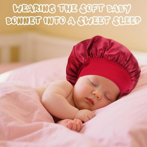 3 PCS Satin Bonnets for Kids,Toddler Silk Bonnet,Kid Satin Silk Hair Bonnet,Child Sleeping Cap with Elastic Band for Sleeping Kids Girls Boys Baby Toddler in Saudi Arabia