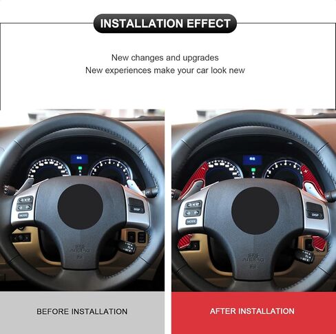 Steering Wheel Carbon Fiber Black Paddle Shifter Compatible Lexus is 2006-2012(Not Compatible with Lexus is F Models) Car Accessories in Kuwait