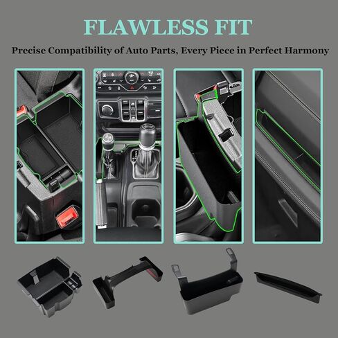 3 Pieces Center Console Organizer Tray Set Compatible With Jeep W-rangler JL JLU 2018-2023 and wih Gladiator JT 2020 - 2023 Accessories Gear Shift Side Tray Organizer,Hanging Armrest Storage Box in Saudi Arabia