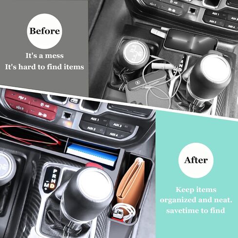 3 Pieces Center Console Organizer Tray Set Compatible With Jeep W-rangler JL JLU 2018-2023 and wih Gladiator JT 2020 - 2023 Accessories Gear Shift Side Tray Organizer,Hanging Armrest Storage Box in Saudi Arabia