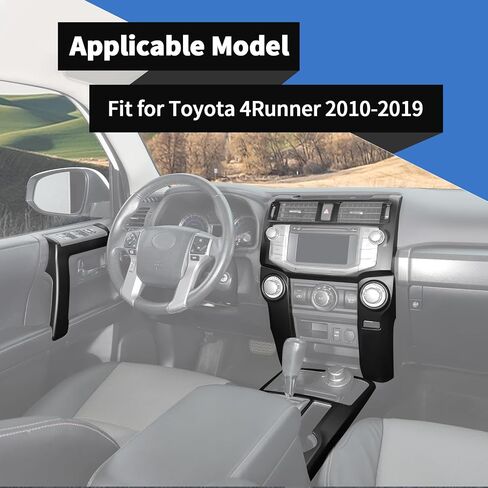 Voodonala لـ Toyota 4Runner 2010-2019 مجموعات تغطية الديكور Center Center Cover متوافقة مع Toyota 4Runner 2010-2019 (8pcs ، ABS ، Matte Black) in Saudi Arabia