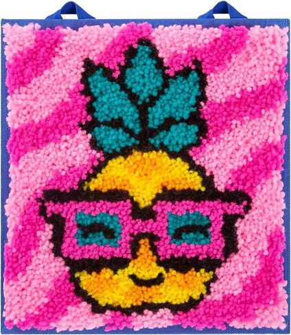 LatchKits Latch Hook Kits for Kids – Kids Crafts, Arts and Crafts, Yarn Art, Wall Hanging & Mini-Rugs, Craft Supplies, Pre-Cut Yarm, Easy to Follow Pattern, Hook Included, Arts & Craft, Ages 6+ in Kuwait