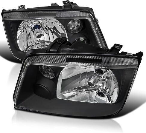 SPEC-D TUNING Black Headlights w/o Built-in Fog Lights Compatible with 1999-2005 Volkswagen Jetta Bora Mk4 1999-2005 L+R Pair Head Light Lamp Assembly in Saudi Arabia