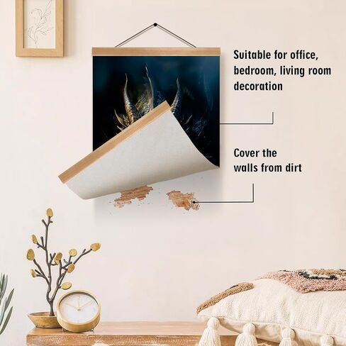 ZTGDA Book Dragon Wall Art,Dark Academia Vintage Poster, Gothic Canvas Print for Book Lovers, Fantasy Wall Decor for Bedroom, Library or Office, Mysterious Bookworm Gift(dragon) in Saudi Arabia