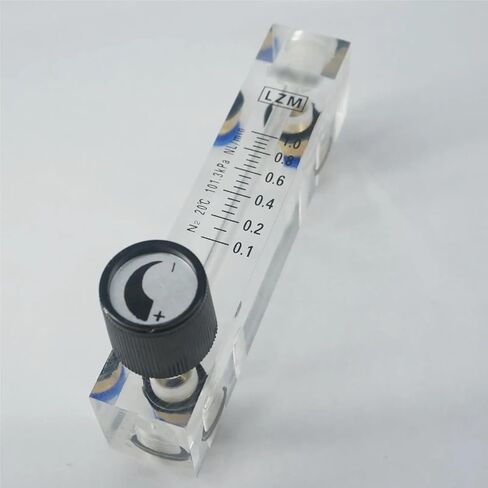 1pcs 0.1-25lpm fit tube O.D 6mm N2 مقياس تدفق النيتروجين مع صمام LZM-6T (2-25 LPM) in Saudi Arabia