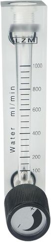 1pcs 100-1000ml/min LZM-6T Acrylic Panel Liquid Flowmeter Rotameter مع دفع صمام التحكم في أنبوب 6 مم in Saudi Arabia
