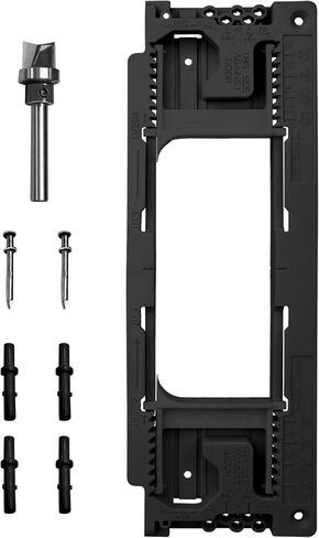 Door Jamb Hinge Jig Compatible with 8 Hinge Sizes from 2-1/2" to 6" and 5 Door Thickness from 1-3/8" to 2-1/2", Precise Efficient Hinge Installation(Red) in Saudi Arabia