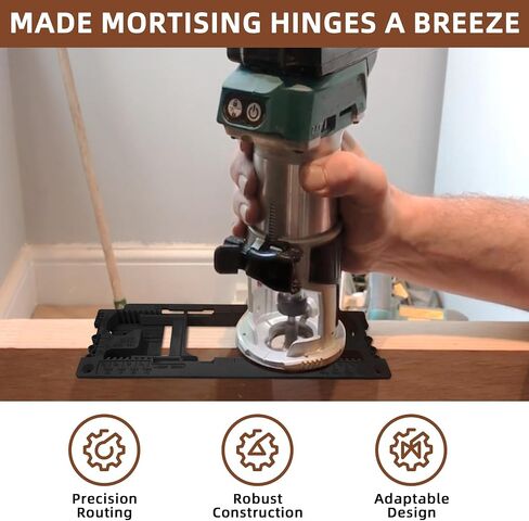 Door Jamb Hinge Jig Compatible with 8 Hinge Sizes from 2-1/2" to 6" and 5 Door Thickness from 1-3/8" to 2-1/2", Precise Efficient Hinge Installation(Red) in Saudi Arabia