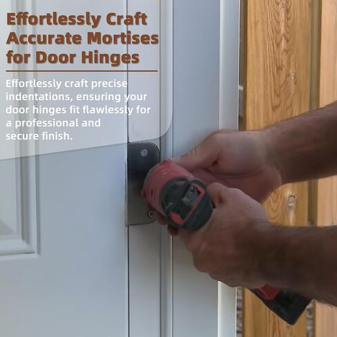 Door Jamb Hinge Jig Compatible with 8 Hinge Sizes from 2-1/2" to 6" and 5 Door Thickness from 1-3/8" to 2-1/2", Precise Efficient Hinge Installation(Red) in Saudi Arabia