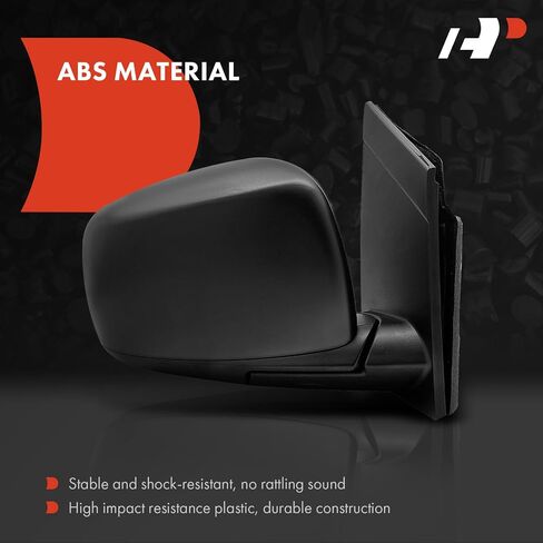 A -Premium Pair (2) سائق ومرآة الباب الجانبية للركاب - متوافق مع دودج جراند كارافان 2011-2020 وكرايسلر تاون والبلد - يدوي سوداء قابلة للطي أسود خارج الخلفية الخلفية مرآة in Saudi Arabia