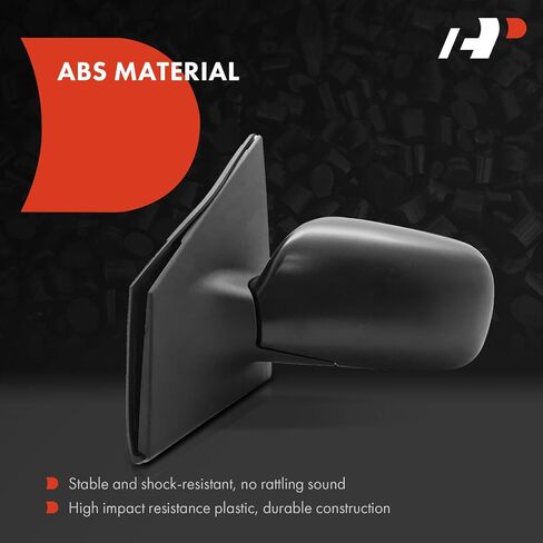 A-Premium Driver Side Manual Door Mirror - Compatible with Toyota Echo 2000-2005 - Non-Heated Manual Folding Black Outside Rear View Mirror - Replace# 8794052211 in Saudi Arabia