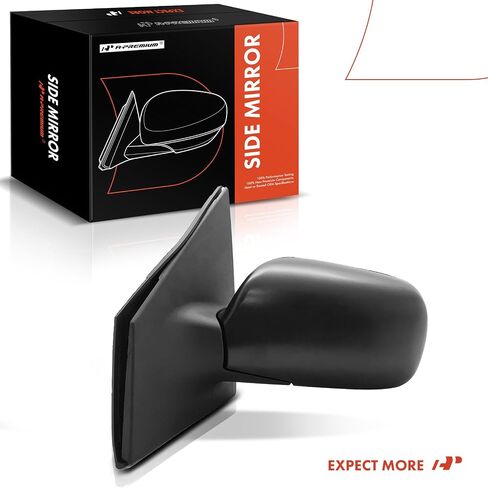 A-Premium Driver Side Manual Door Mirror - Compatible with Toyota Echo 2000-2005 - Non-Heated Manual Folding Black Outside Rear View Mirror - Replace# 8794052211 in Saudi Arabia